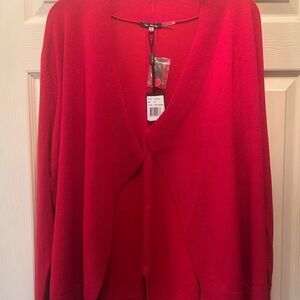 Chic Red Women's Cardigan Sweater